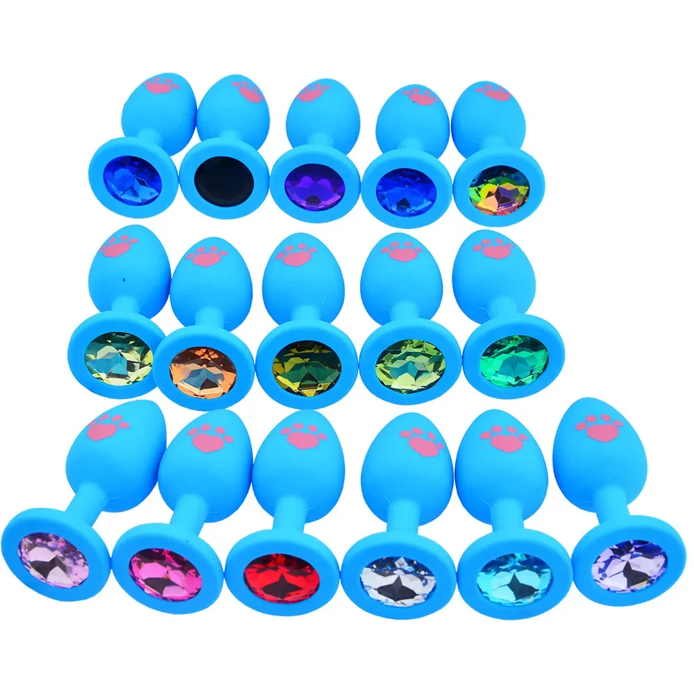 Силиконовая анальная пробка BlissStar голубая