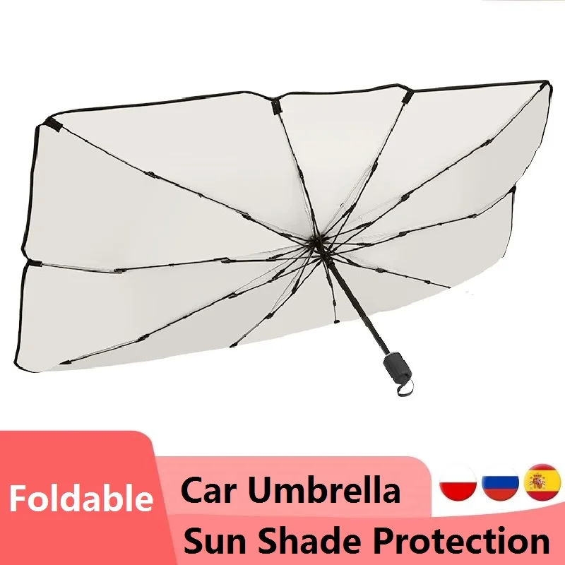 

Foldable Car Sunshade Umbrella Type Sun Shade for Car Window Summer Sun Protection Heat Insulation Cloth for Car Front Shading