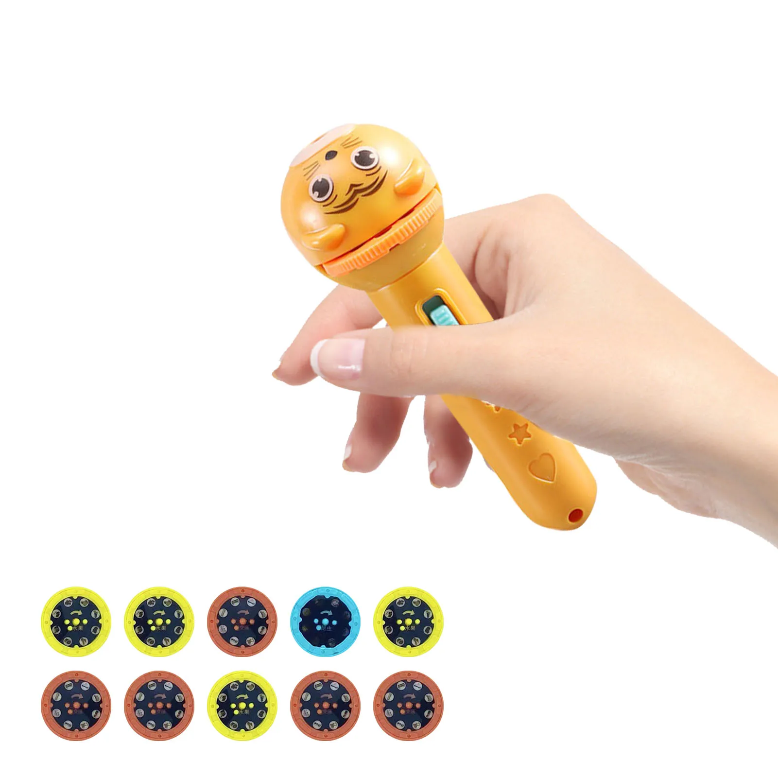 

Torch Projector Slide Projector Torch Light8 Images Educational Learning Bedtime Toys Cartoon Projection Flashlights For Boys