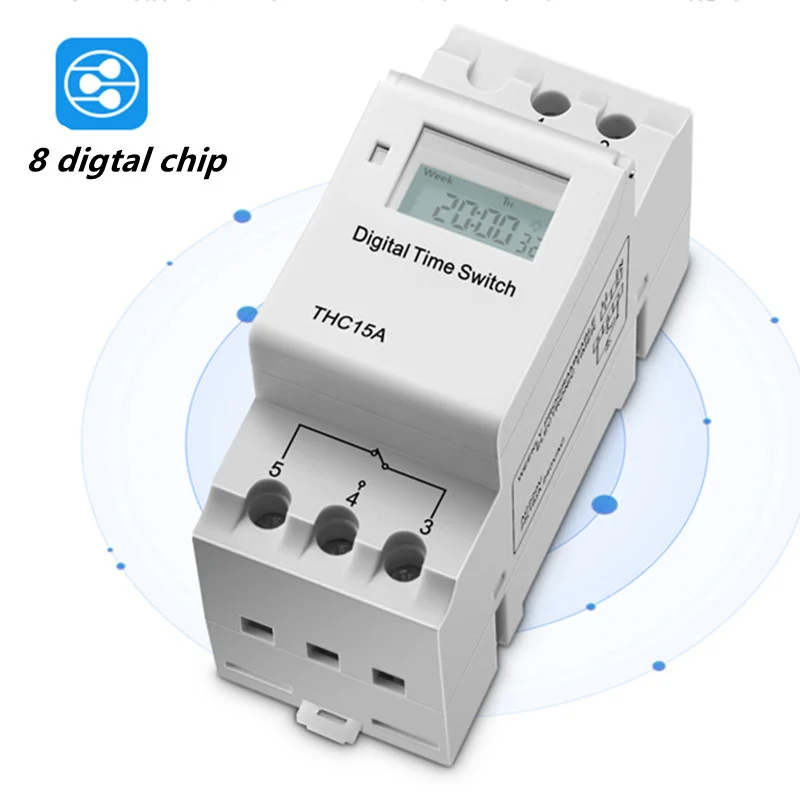 Цифровой таймер питания с ЖК-дисплеем переменного тока 220 В программируемое реле