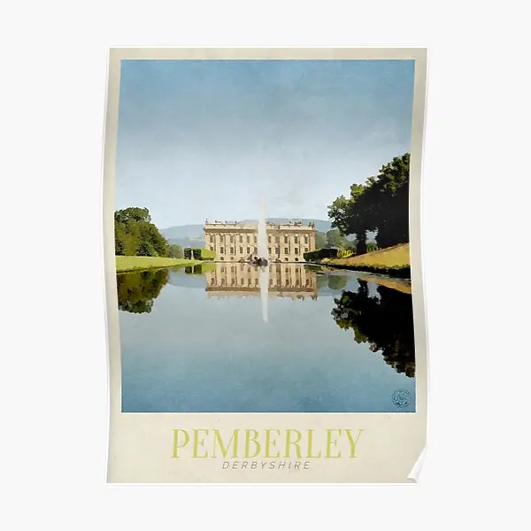 

Дорожный постер Pemberley, винтажное искусство, искусство, картина, печать, живопись, Декор, Настенная роспись, современный смешной дом, без рамк...