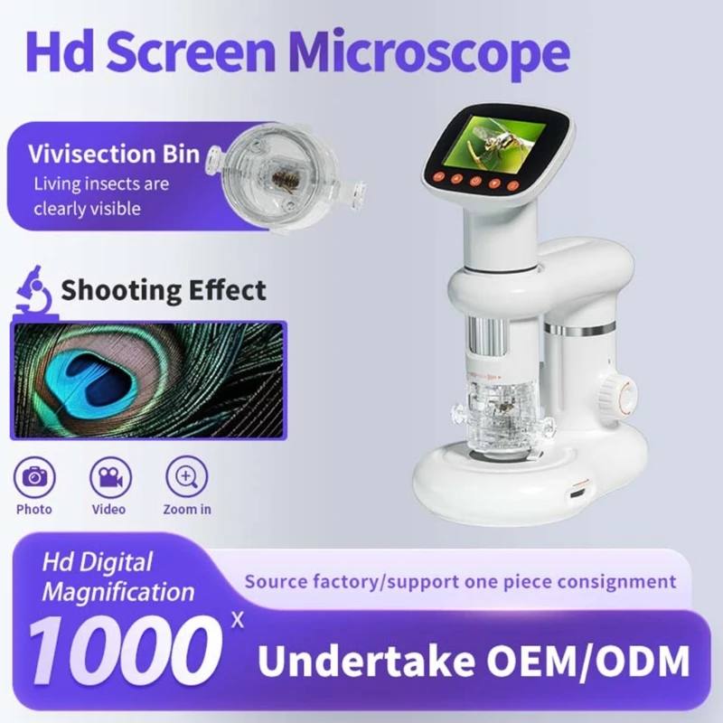 

Handhelds Digital Microscope with 2" HighDefinitions LCD Screen Removable Stand Drop Shipping