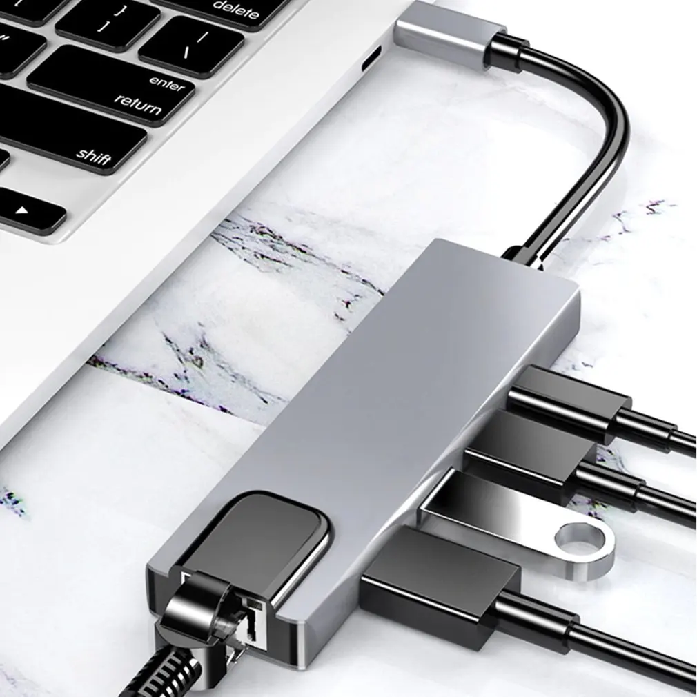 

Док-станция с адаптером USB Type-C, 4K HDMI, PD RJ45