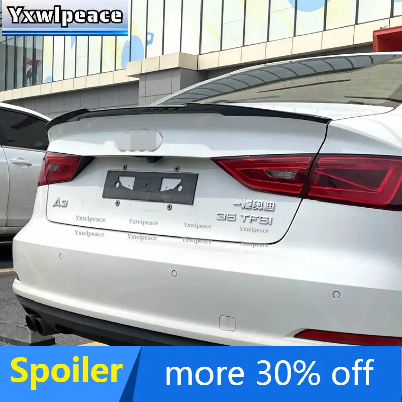 

For Audi A3 S3 8v Sedan 2014 2015 2016 2017 2018 2019 2020 High Quality ABS Material Primer Color Car Rear Trunk Spoiler Wing