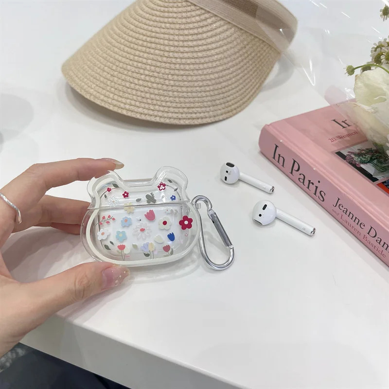 Чехол для наушников Airpods 1 2 Pro креативный прозрачный чехол с изображением головы