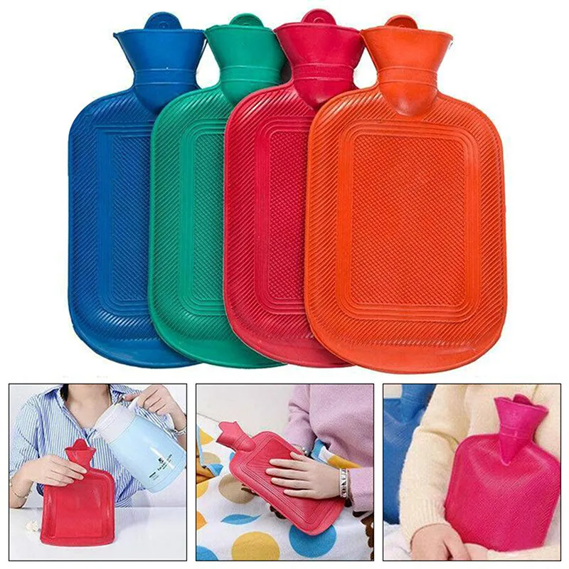 

Hot Water Bottle Bag Solid Color PVC Silicone Rubber Hot Water Bottle Irrigation Hand Warmers Warm Palace Warm Bag Cold Compress