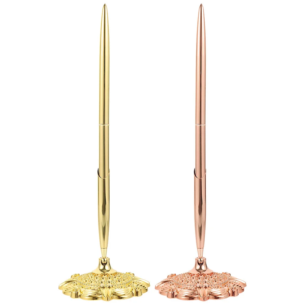 

2Pcs Multi-function Pen Delicate Ballpoint Pen Desktop Writing Pen Office Supply