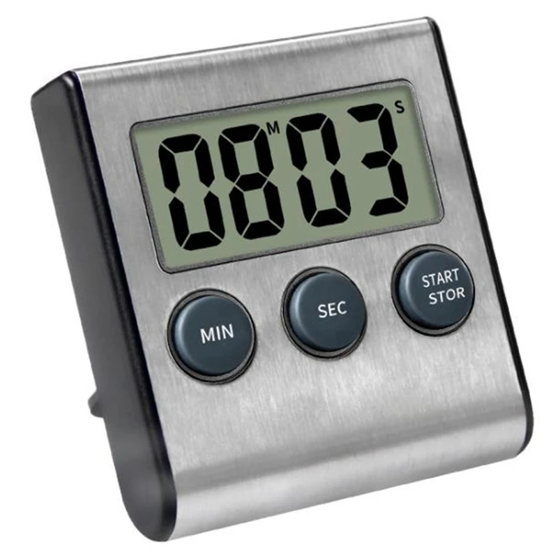 

Кухонный таймер ABSF, цифровой кухонный таймер, громкий таймер из нержавеющей стали для приготовления пищи, выпечки, спортивных игр