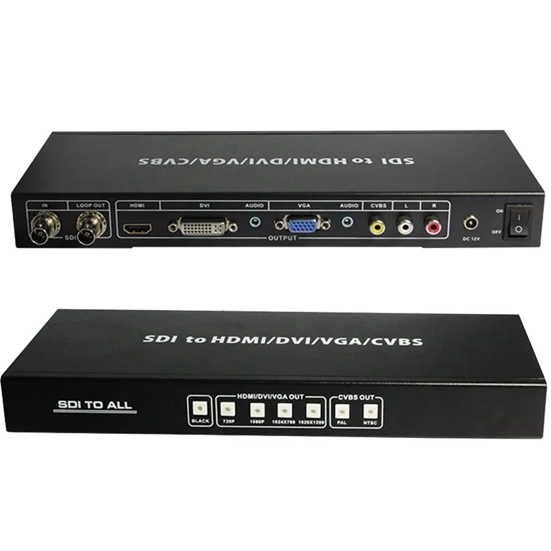 

3G HD SDI to ALL Scaler Converter CVBS VGA DVI HDMI and Analog Audio 3G-SDI to HDMI converter