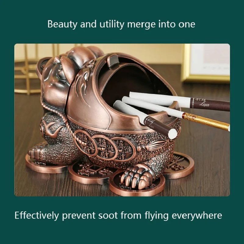 

YHG01 Creative Ashtray With Lid Cigar Cigarettes Metal Windproof Ash Tray Windproof Metal Ashtray With Lid creative Family gifts