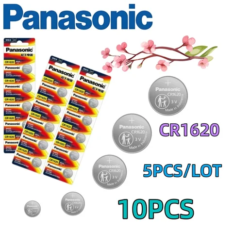 5 шт.-30 шт. оригинальная литиевая батарея Panasonic CR1620 3 В ECR1620 CR 1620 для часов управления, материнская плата, весы, кнопка, элементы для монет