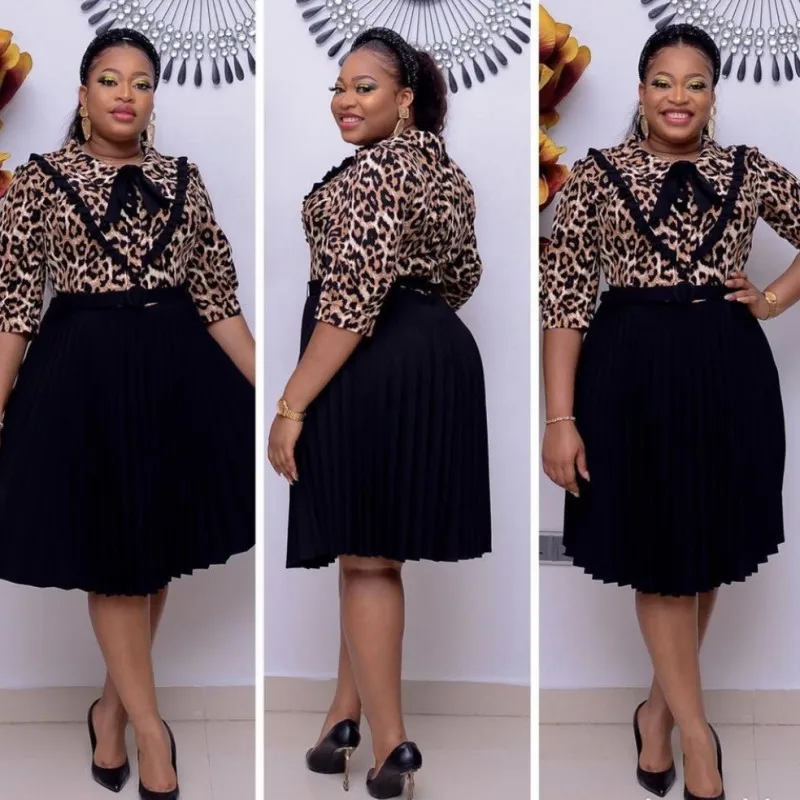 

Модное женское платье в африканском стиле, Новинка весна-осень 2021, плиссированное платье базин с бантом, традиционная африканская одежда