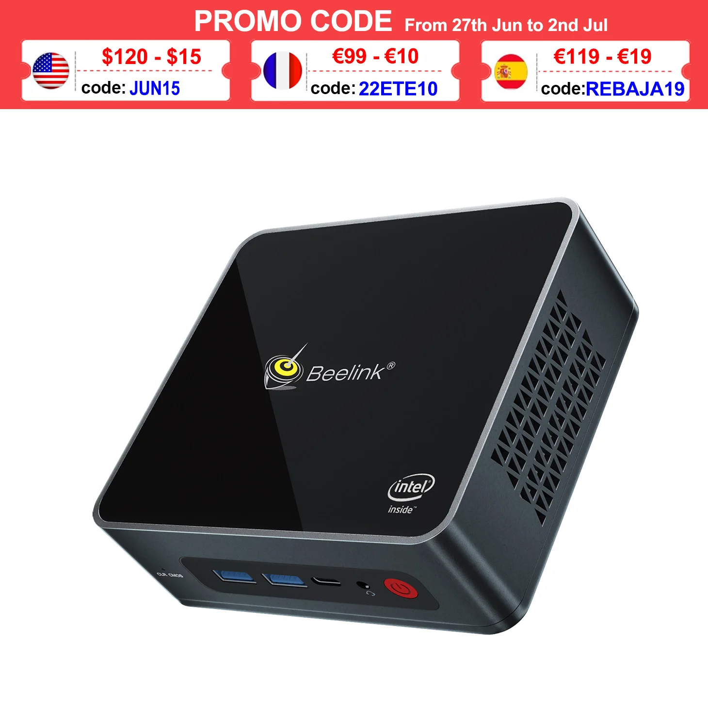 Beelink U59 Мини ПК Windows 10 Pro Intel Jasper Lake N5095 8 ГБ/16 ГБ DDR4 256 ГБ/512 SSD Dual WIFI 4K UHD WIN10 игровой