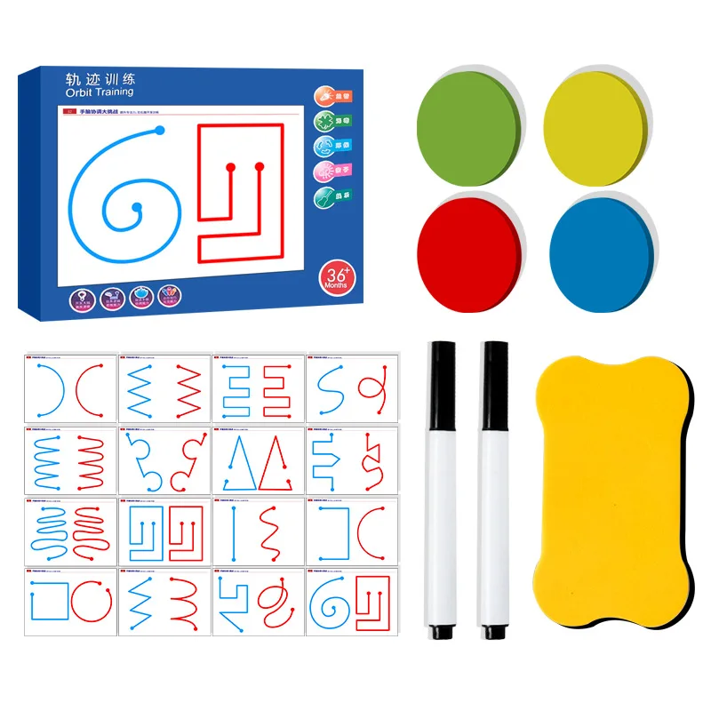 

Drawing Set Learning Trajectory Training Drawing Educational Toys for Children Learning Early Education Montessori Birthday Gift
