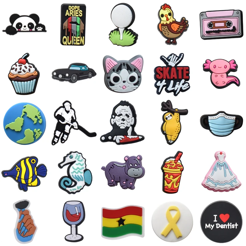 

Men Packs Gifts Shoe Charms Wholesale Bulk Shoes Accessories Women Charm Girl Kids Boy Para Pins Decorations for Crocs Set Jeans