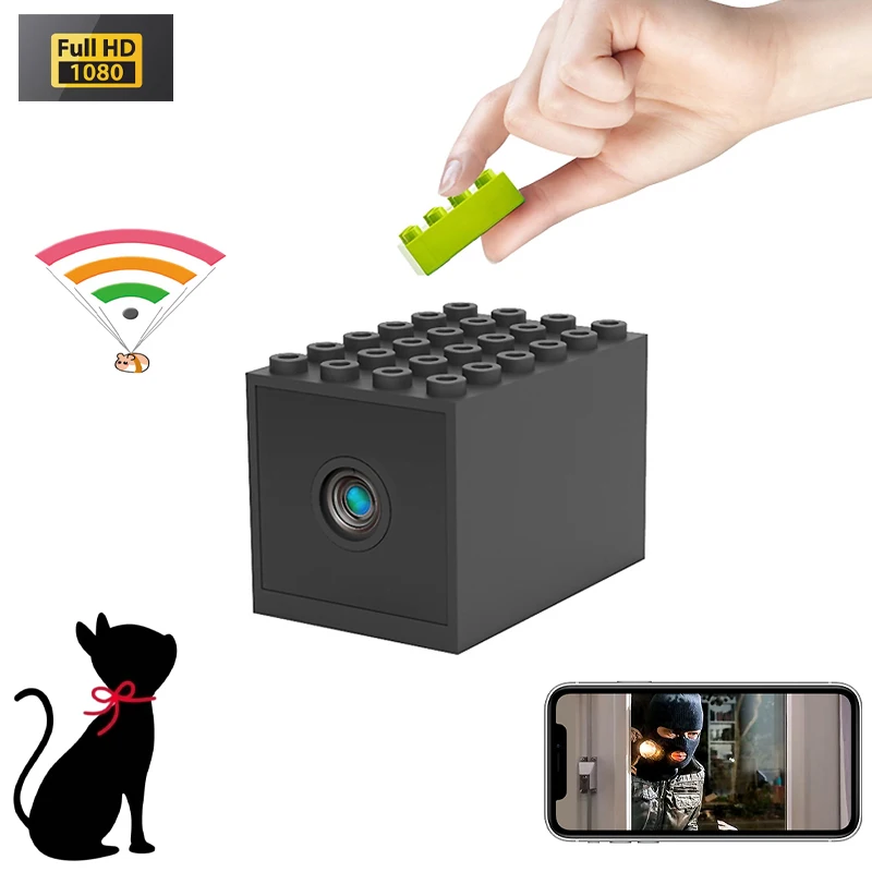 

Мини-камера Full HD 1080P Беспроводная с Wi-Fi и функцией ночного видения