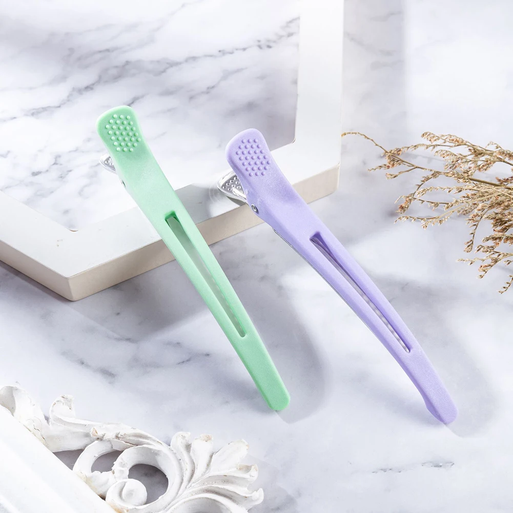 

6pcs Solid Color Alligator Hair Clip Hairdressing Clamps No Trace Clip Salon Styling Daily Hair Accessories Bangs Hairstyle