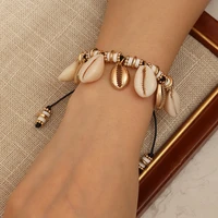 handmade bohemia natural shell adjustable bracelet for women foot jewelry summer beach star beaded boho bracelet ankle