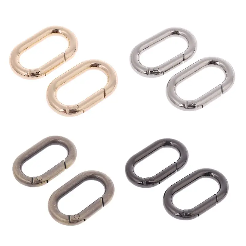 

Metal Spring Oval Ring Keyring Leather Bag Belt Strap Buckle Dog Chain Snap Clas 066F