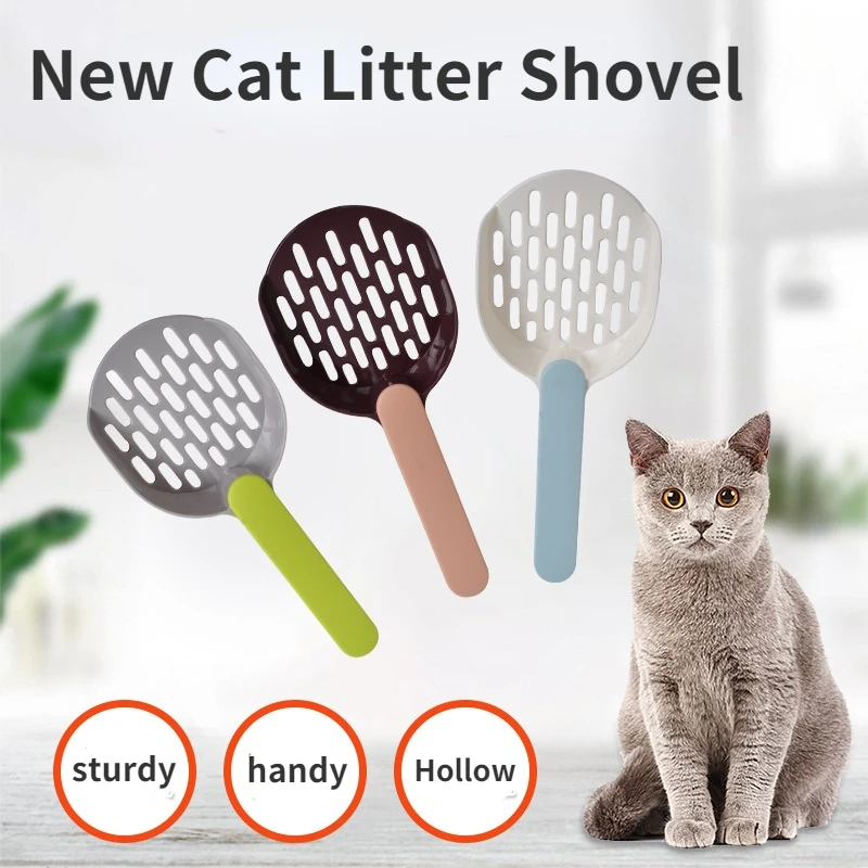 

Cat Litter Shovel Plastic Cats Poop Scoop Pet Cleaning Tool Cat Toilet Products Durable Litter Box Cleaner Shovel