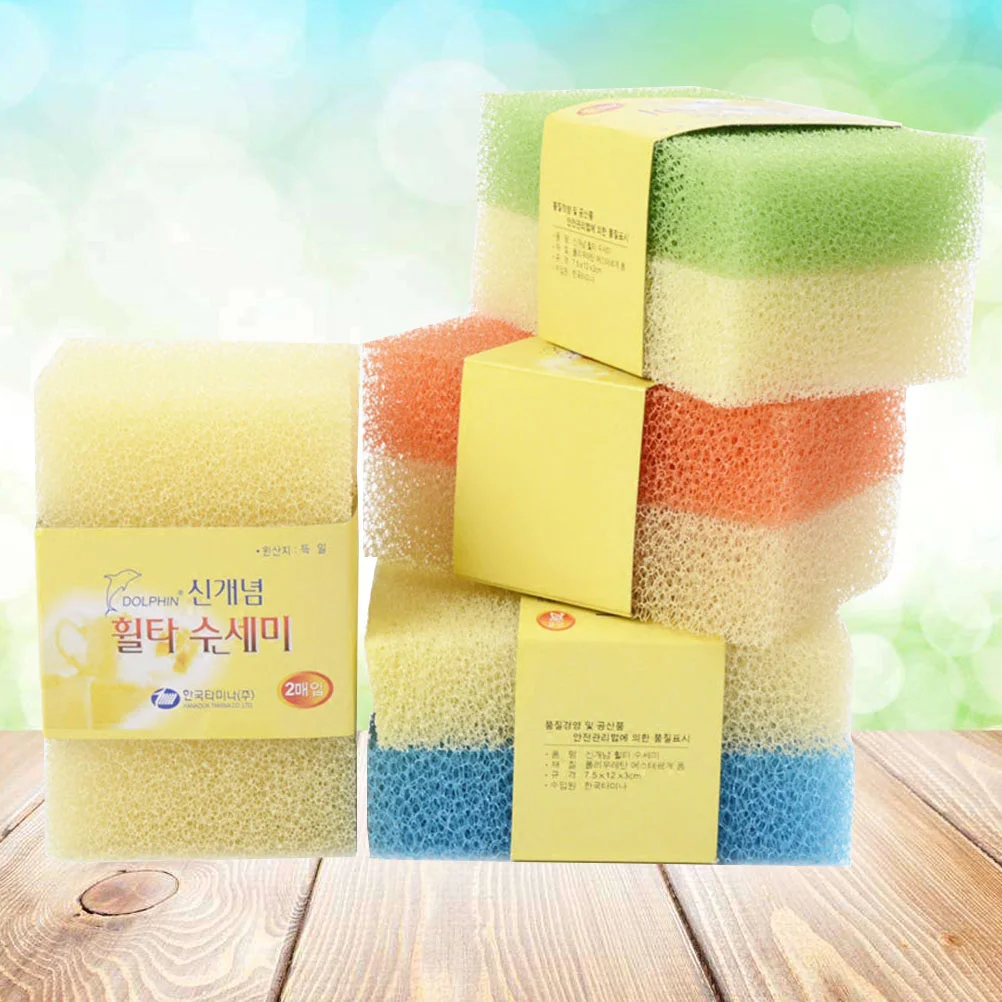 

Simulation Loofah Scouring Pad Kitchen Dishwashing Sponge Cleaning Pad Sponge Brushes Paddish Scrubber Pads (Random Color)