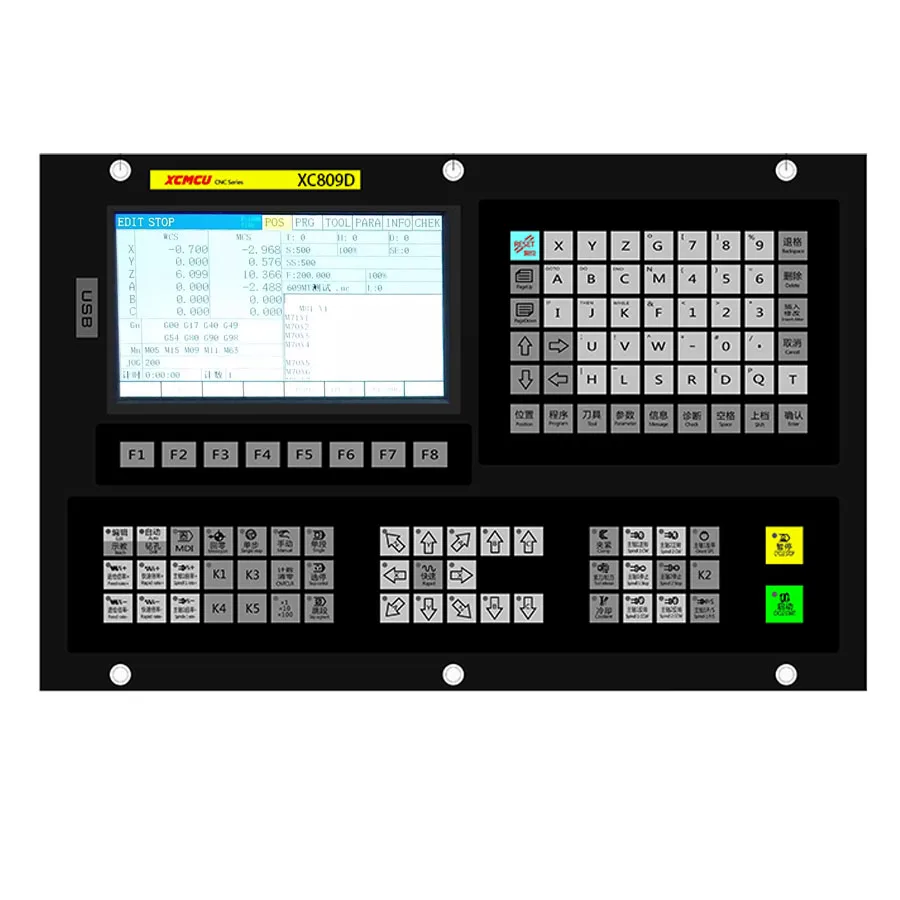 Фото Контроллер ЧПУ XC809D 3/4/5/6 осей USB, 24В, поддержка G-кода FANUC, офлайн-фрезерование, расточивание, нарезание резьбы и сверление №2