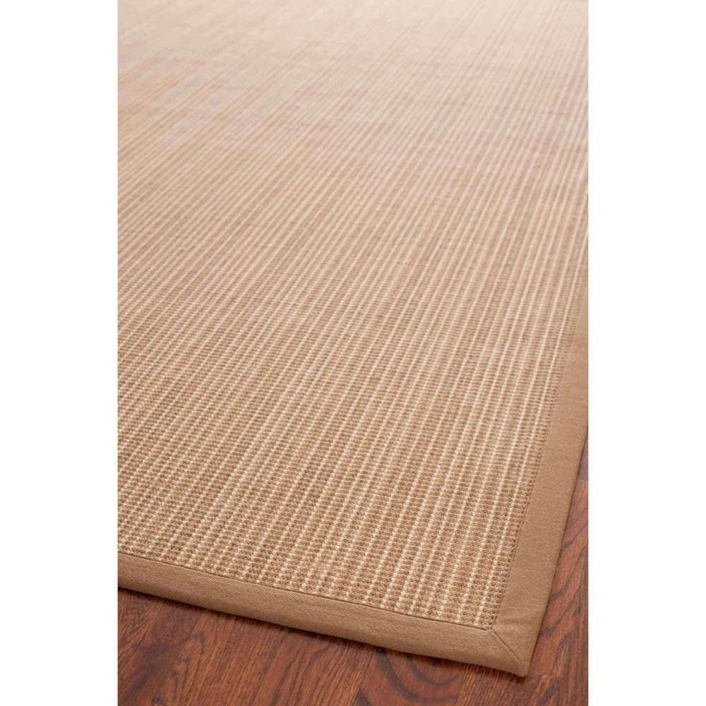 

OIMG Natural Fiber Aspen Striped Sisal Runner Rug, Tan, 2' X 6'