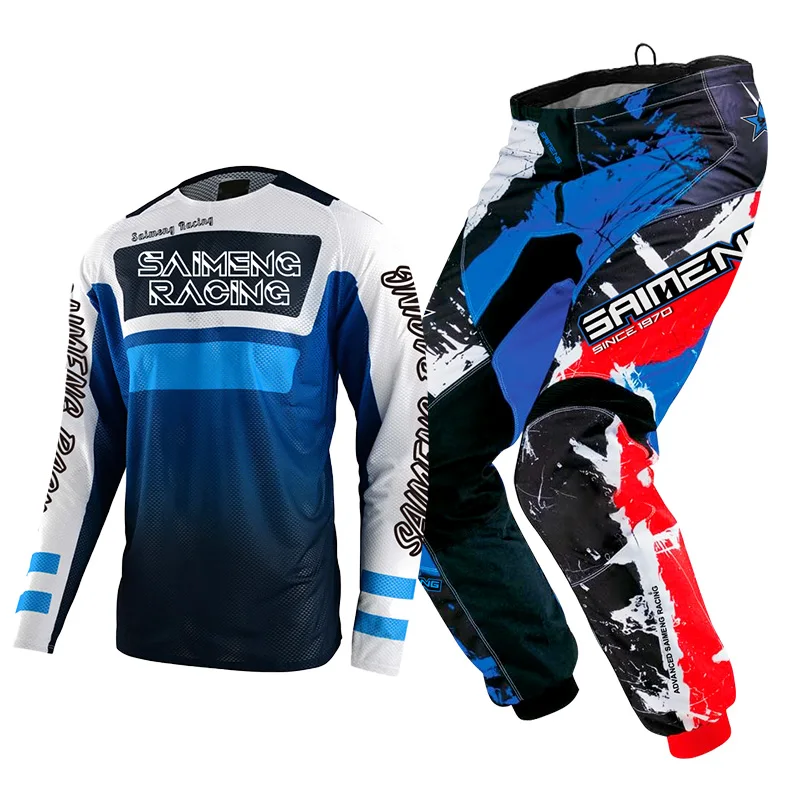 Костюм для мотокросса трикотажные брюки мужчин и женщин езды на мотоцикле по