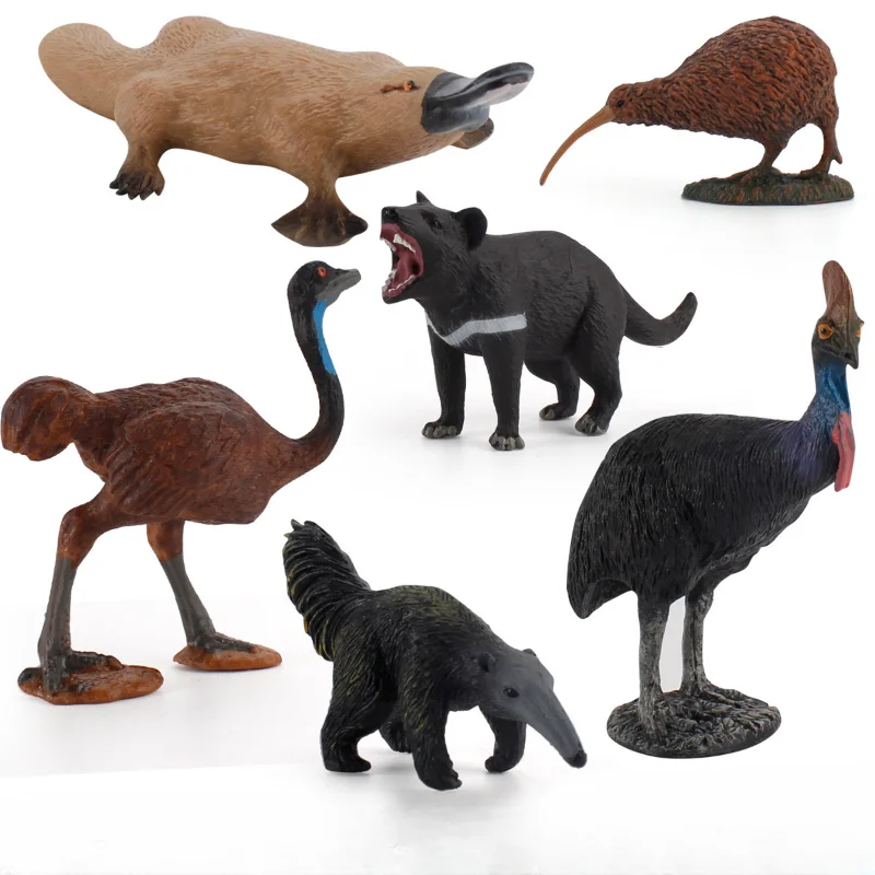 

Simulation Wild Animal Model Anteater Emu Platypus Hand-made Ornaments Figurine D'action Kawaii Novelty Toy 19 Figures Toys