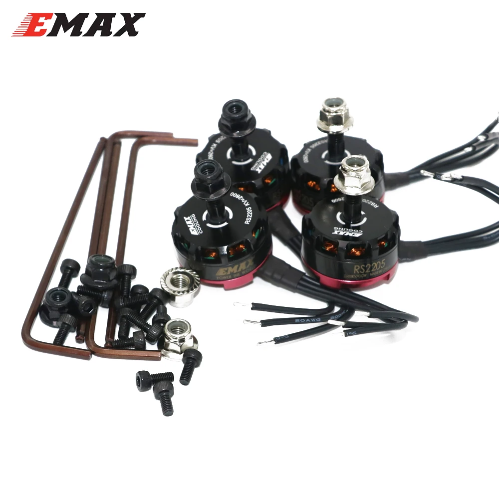 

4pcs/lot Emax RS2205 2300KV/2600KV 3-4S Brushless Motor For QAV200 210 250 FPV Quadcopter Racing QAV R180 220 260 (2CW and 2CCW)