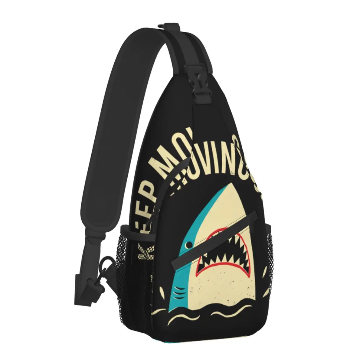 Спортивная сумка через плечо с принтом акулы Классическая нагрудная Сумочка
