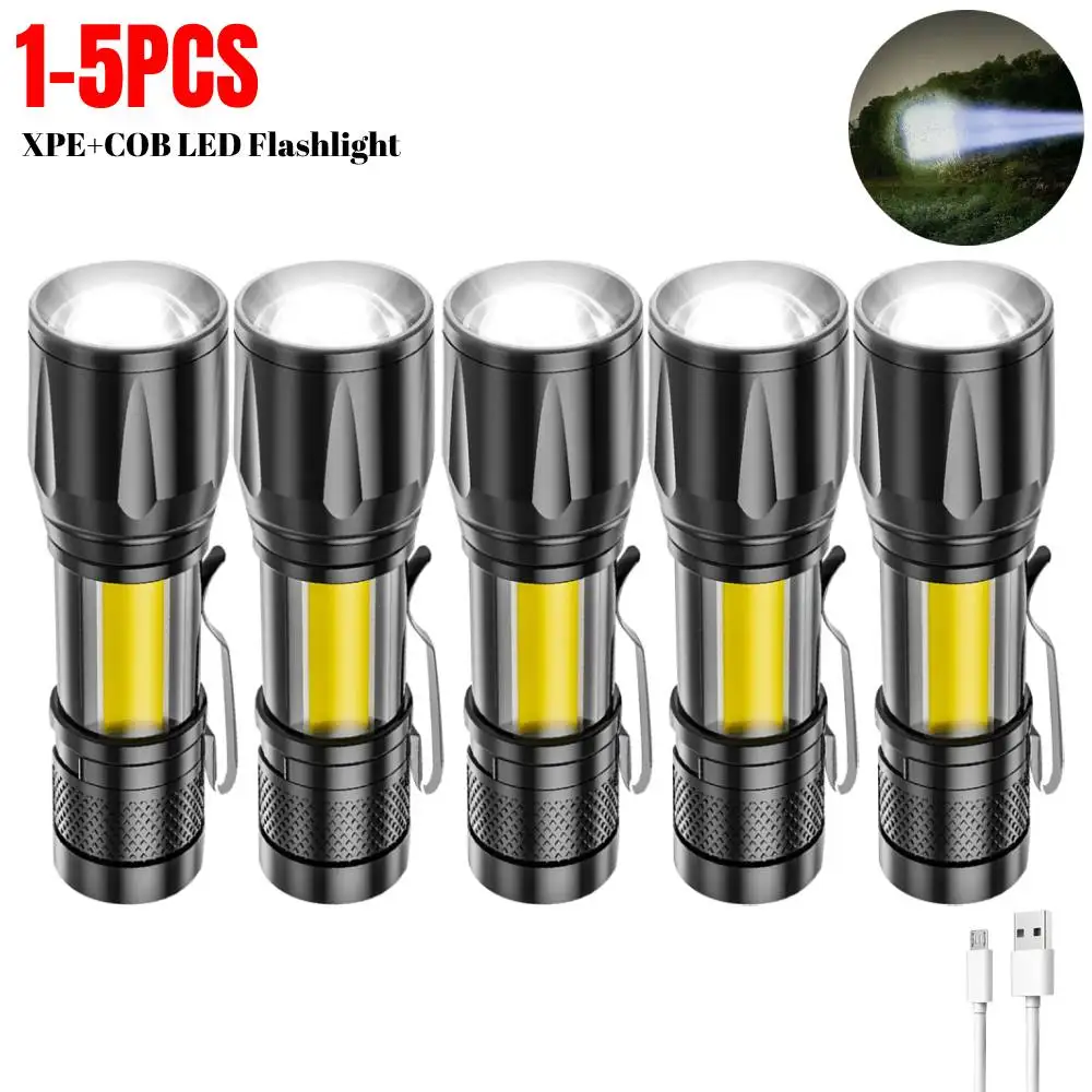 

Zoom Focus Penlight Mini Led Flashlight Built In Battery Torch Lamp Lantern Work Light Rechargeable Mini Flashlight Outdoor Camp
