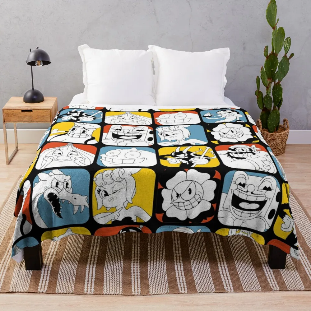 

Cuphead chefes jogar cobertor grande malha xadrez