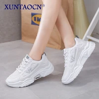 platform sneakers cacual women sneakers black 2022 spring autumn lace up outdoor breathable running shoes casual comfort trainer