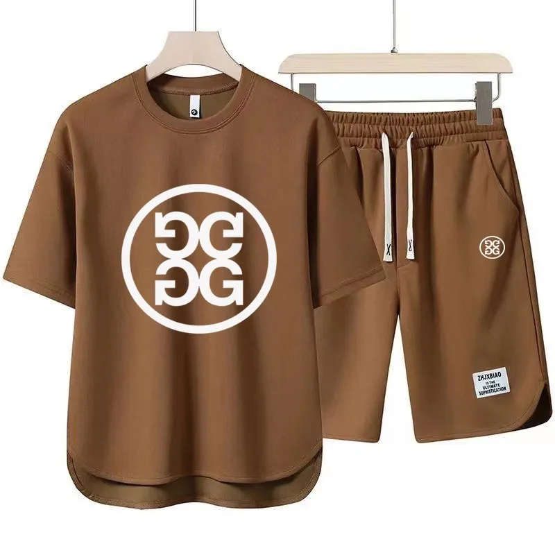 

Summer men's Sportswear suit High quality casual T-shirt and shorts Fashion breathable shorts Male/female two-piece set