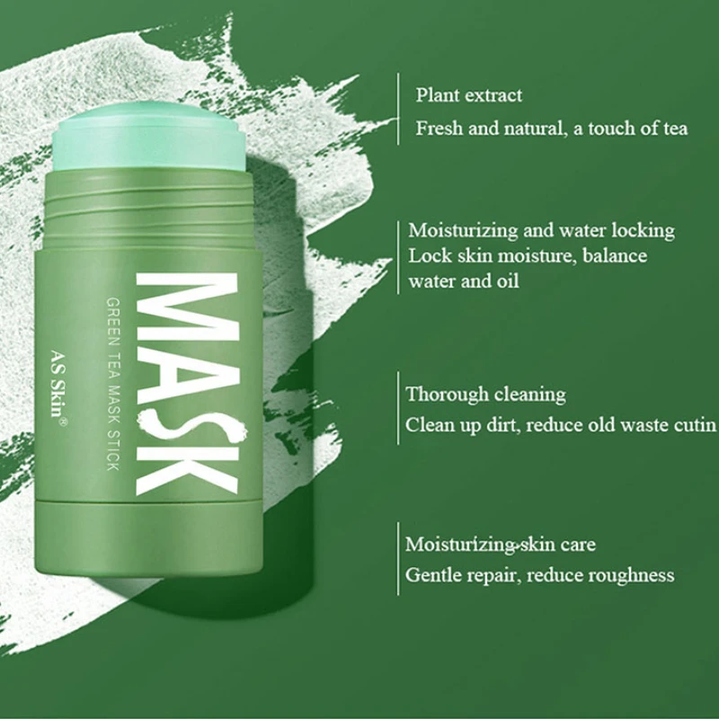

Green Tea Mask Stick 40g Moisturizing And Water Locking Lock Skin Moisture Balancewater And Oil Reduce Old Waste Cutin