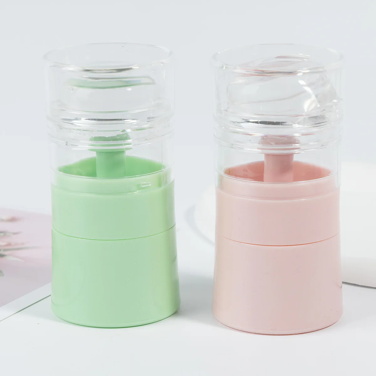 Зеркальный штамп для ногтей прозрачная силиконовая головка скребок маникюра