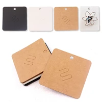 50pcslot brooches display cards blank kraft paper tag for jewelry packaging cards small business sale hang price tag card 77cm