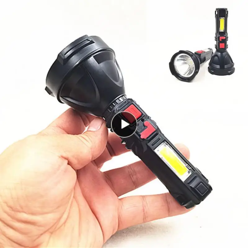 

Portable Emergency Lamps Dual Light Sources High Endurance Strong Light Flashlight Electric Torch Outdoor Lighting Usb Charge