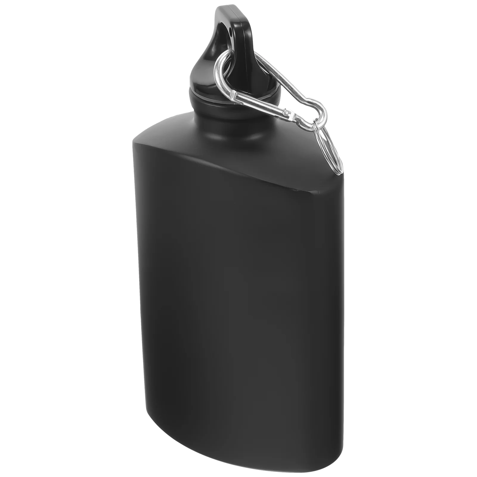 Water Bottle Kettle Outdoor Mountaineering Canteen Portable Flat Aluminum Supply Black Small Hiking Camping Travel