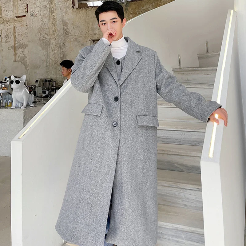 Поддельный модный съемный жилет из двух частей шерстяное пальто мужское Новое
