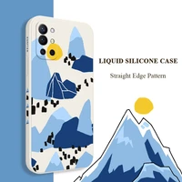 iceberg painting phone case for oneplus 9r 9rt 9 8t 8 7 7t pro 5g liquid silicone cover