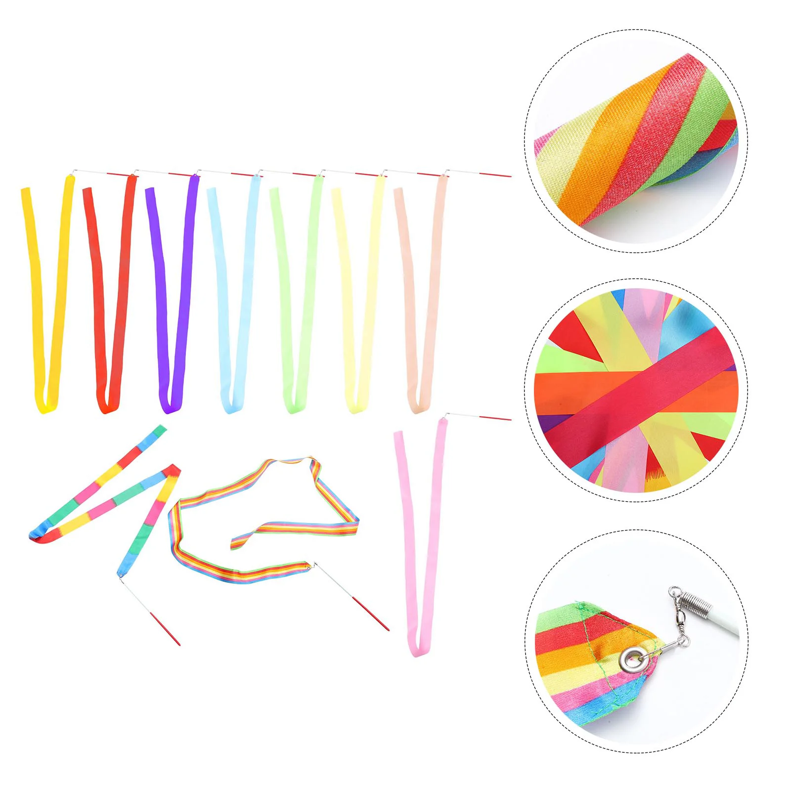 

Ribbon Dancing Gymnastics Dance Silk Streamers Pride Craftfor Kids Stick Wand Ribbons Waldorf Hand Kite Outdoor Chasing Rope