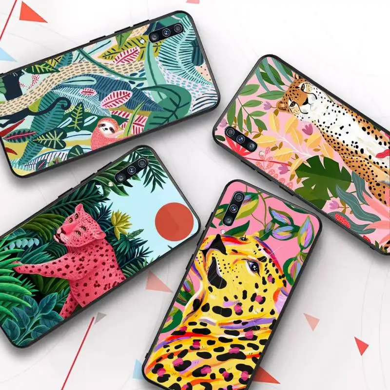 

Cute Cartoon Anime Sloth Leopard Phone Case For Samsung A 10 11 12 13 20 21 22 30 31 32 40 51 52 53 70 71 72 73 91 13 shell