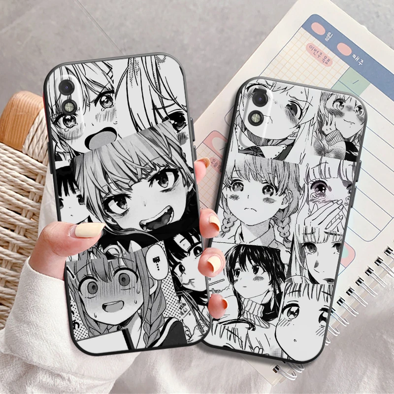 

Cute Anime Girl Phone Case For Xiaomi POCO F3 GT X3 Pro X3 GT M3 M3 Pro X3 X3 NFC Coque Black Soft Liquid Silicon