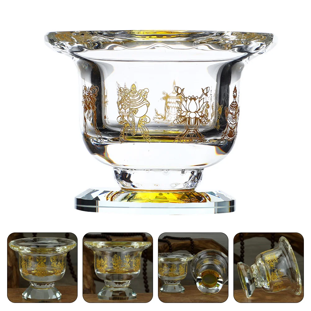 

1Pc Buddhism Water Cup Water Offering Bowl Temple Water Container for Decor