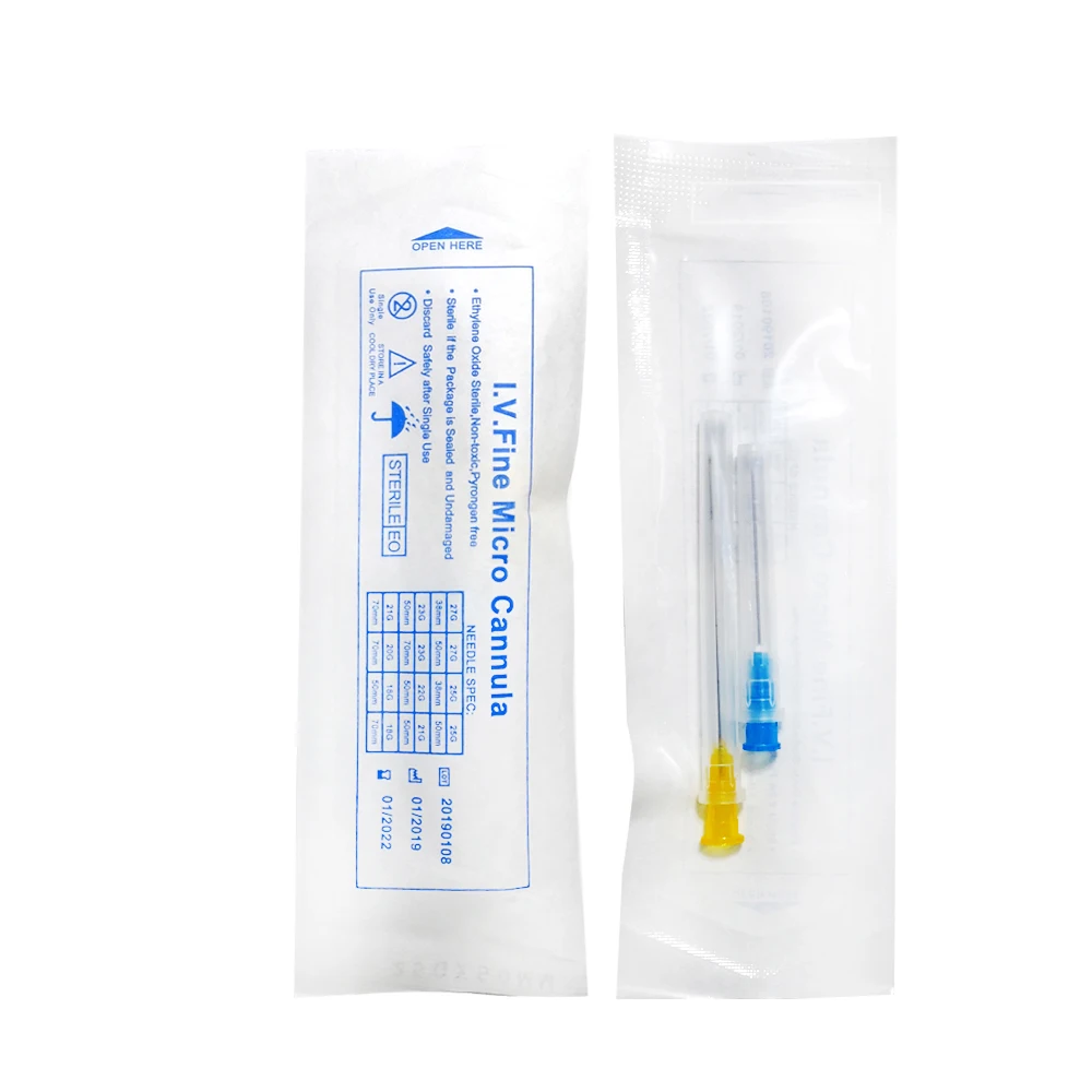 10 шт. одноразовый подкожный наполнитель Microcannula стерильный 18 г 21 22 23 25 27 30 Canula Micro