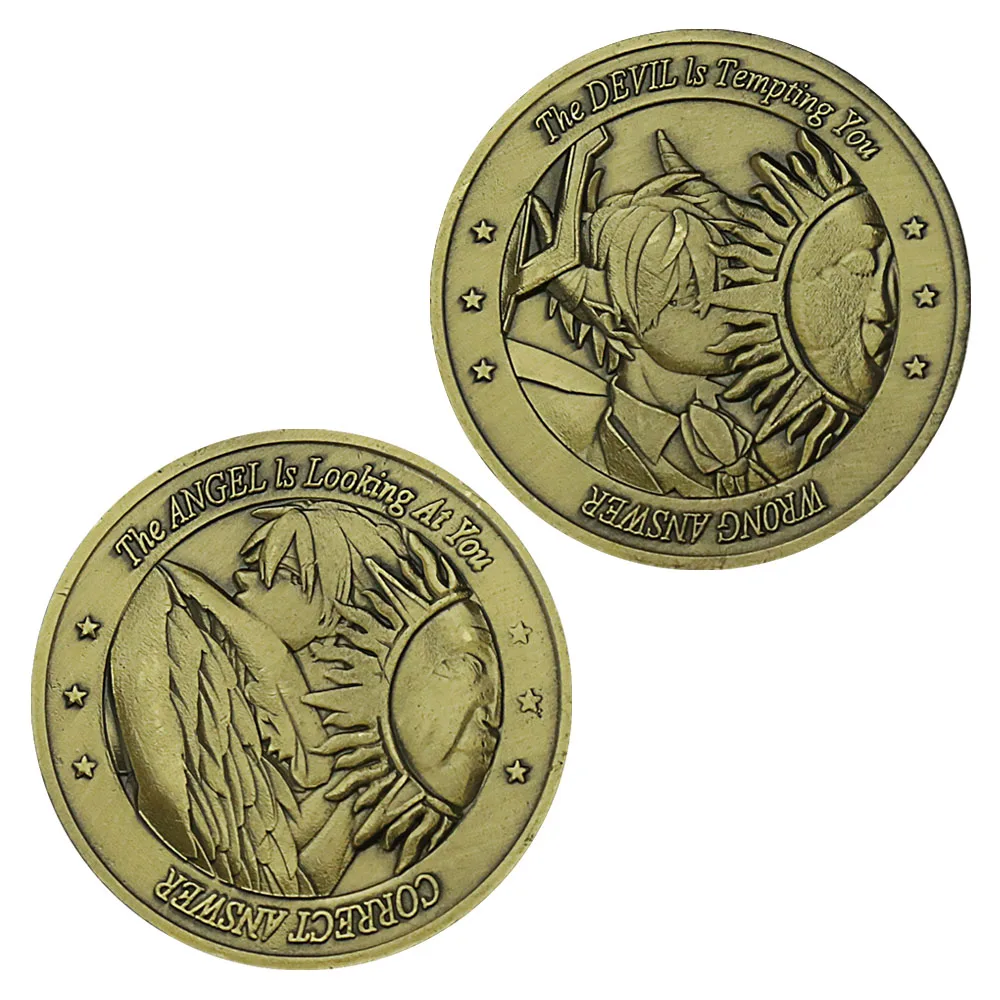 

Angel or Devil Correct or Wrong Answer Collectible Ouija Copper Plated Basso-relievo Creative Gift Commmeorative Coin