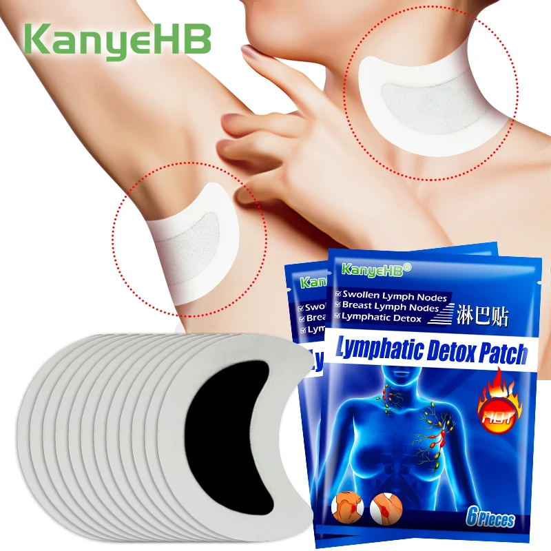 

12pcs=2bag Neck Lymphatic Detox Sticker Lymph Nodes Patch Breast Lymphatic Drainage Medical Plaster Effective Anti-Swelling A827