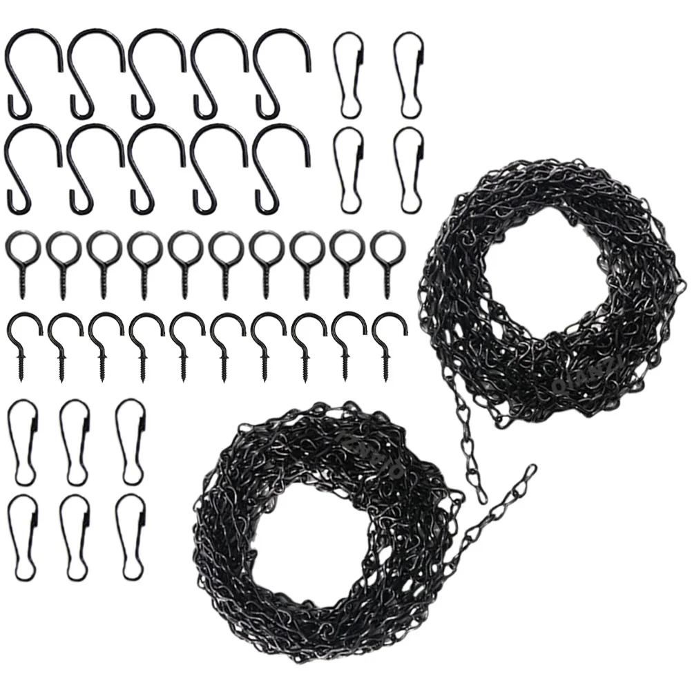 Набор садовых цепей черный для подвешивания сверхмощные вешалки растений крючки